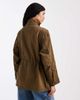 ASOS DESIGN ASOS DESIGN cotton four pocket parka jacket in khaki-Green - 3