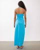 ASOS DESIGN ASOS DESIGN cotton linen halter neck wrap maxi sundress in turquoise-Blue - 4