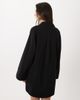 ASOS DESIGN ASOS DESIGN cotton linen mini shirt dress with wide cuffs and oversized pockets in black - 4