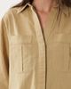 ASOS DESIGN ASOS DESIGN cotton linen mini shirt dress with wide cuffs and oversized pockets in stone-Neutral - 3