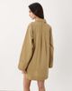 ASOS DESIGN ASOS DESIGN cotton linen mini shirt dress with wide cuffs and oversized pockets in stone-Neutral - 4