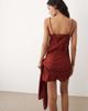 ASOS DESIGN ASOS DESIGN cotton linen sarong wrap mini sundress in rust-Brown - 4