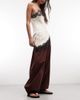ASOS DESIGN ASOS DESIGN cotton nylon blend pull-on balloon pants in brown - 2