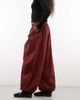 ASOS DESIGN ASOS DESIGN cotton nylon blend pull on balloon pants in burgundy-Red - 2