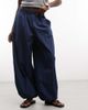ASOS DESIGN ASOS DESIGN cotton nylon blend pull on balloon pants in navy - 2