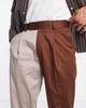 ASOS DESIGN ASOS DESIGN cotton splice extreme balloon smart pants in tonal brown - 3