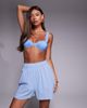 ASOS DESIGN ASOS DESIGN cotton textured beach shorts in blue - 2