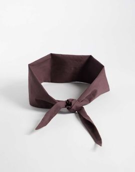 ASOS DESIGN ASOS DESIGN cotton triangle neck scarf in brown