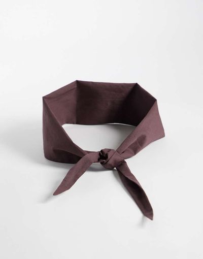 ASOS DESIGN ASOS DESIGN cotton triangle neck scarf in brown
