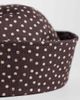 ASOS DESIGN ASOS DESIGN cotton turn back boater hat in brown polka dot print-Multi - 3