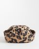 ASOS DESIGN ASOS DESIGN cotton turn back boater hat in leopard print-Brown - 1