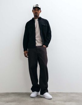 ASOS DESIGN ASOS DESIGN cotton twill overshirt in black