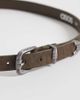 ASOS DESIGN ASOS DESIGN cowhide hair belt with silver-tone western buckle in brown-Gray - 3