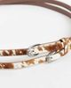 ASOS DESIGN ASOS DESIGN cowhide hair cowprint double strap skinny belt in brown-Black - 3