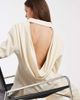 ASOS DESIGN ASOS DESIGN cowl back blazer in ivory-White - 1