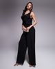ASOS DESIGN ASOS DESIGN cowl neck wide leg jumpsuit with gold hardware in black - 1