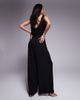 ASOS DESIGN ASOS DESIGN cowl neck wide leg jumpsuit with gold hardware in black - 3