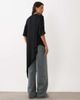 ASOS DESIGN ASOS DESIGN crew neck asymmetric ruffle hem top in black - 4