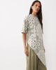 ASOS DESIGN ASOS DESIGN crew neck asymmetric ruffle hem top in print-Multi - 2