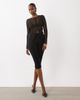 ASOS DESIGN ASOS DESIGN crew neck button down long sleeve top with split in black - 2