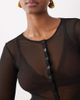 ASOS DESIGN ASOS DESIGN crew neck button down long sleeve top with split in black - 4