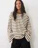ASOS DESIGN ASOS DESIGN Crew neck long sleeve t-shirt in ecru stripe-Multi - 1