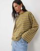 ASOS DESIGN ASOS DESIGN Crew neck long sleeve T-shirt in striped print-Multi - 1