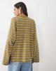 ASOS DESIGN ASOS DESIGN Crew neck long sleeve T-shirt in striped print-Multi - 4