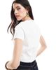 ASOS DESIGN ASOS DESIGN crew neck short sleeve cardigan in cream-White - 4
