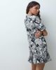 ASOS DESIGN ASOS DESIGN crew neck t-shirt mini dress with pleated hem in gray tapestry-MULTI - 4