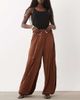 ASOS DESIGN ASOS DESIGN crinkle balloon pants in brown - part of a set - 1