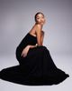 ASOS DESIGN ASOS DESIGN crinkle bandeau shirred bodice tiered maxi dress in black - 4