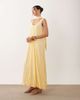 ASOS DESIGN ASOS DESIGN crinkle scoop neck maxi dress with scarf detail in yellow-No color - 4