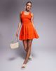 ASOS DESIGN ASOS DESIGN crinkle scoop tiered mini dress in red - 1