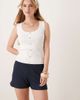 ASOS DESIGN ASOS DESIGN crinkle short in navy blue-Yellow - 4