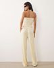 ASOS DESIGN ASOS DESIGN crinkle wide leg drawstring pants in butter yellow - part of a set-Orange - 4