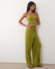 ASOS DESIGN ASOS DESIGN crinkle wide leg drawstring pants in green - part of a set - 2