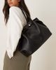 ASOS DESIGN ASOS DESIGN croc belted tote bag in black - 1