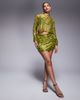 ASOS DESIGN ASOS DESIGN crochet floral sequin mini skirt in olive green - part of a set - 2