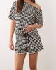 ASOS DESIGN ASOS DESIGN crochet jersey short in mono plaid - part of a set-Multi - 2