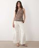 ASOS DESIGN ASOS DESIGN crochet knit asymmetric top in mocha-Brown - 2