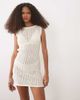 ASOS DESIGN ASOS DESIGN crochet knit cotton blend shift dress in ecru-White - 1