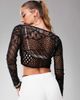 ASOS DESIGN ASOS DESIGN crochet lace top with ruching in black - 2