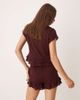 ASOS DESIGN ASOS DESIGN crochet shorts with ruffle hem detail in berry - part of a set-Red - 4