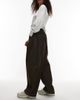 ASOS DESIGN ASOS DESIGN cropped barrel leg jeans in dark green - 2