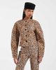 ASOS DESIGN ASOS DESIGN cropped cinched blazer in leopard print set-Multi - 2