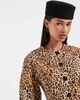 ASOS DESIGN ASOS DESIGN cropped cinched blazer in leopard print set-Multi - 4