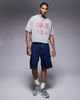 ASOS DESIGN ASOS DESIGN cropped oversized t-shirt with athletic graphic in heather gray - 2
