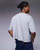 ASOS DESIGN ASOS DESIGN cropped oversized t-shirt with athletic graphic in heather gray - 3