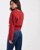 ASOS DESIGN ASOS DESIGN cropped rounded shoulders blazer in red - 4